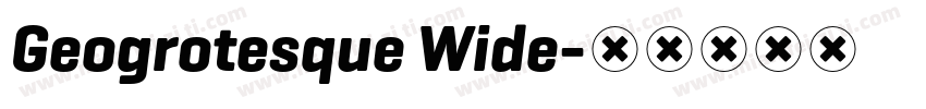 Geogrotesque Wide字体转换